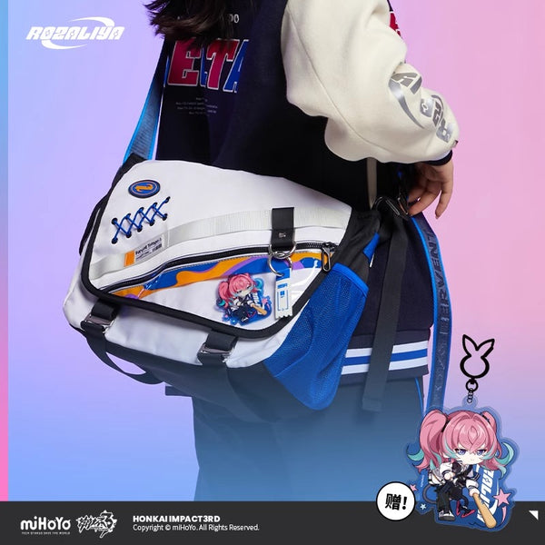 【Genuine】MiHoYo Official Honkai Impact 3 Satchel Doujin Fanatical Blues Theme Knapsack Multifunction Bag Shoulder Bag Birthday Gifts