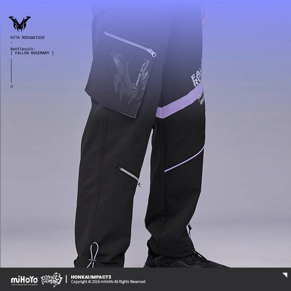 【Genuine】MiHoYo Official Honkai Impact 3 Cosplay Rita Rossweisse Casual Trousers Doujin Fallen Rosemary Theme Couple Pants Birthday Gifts