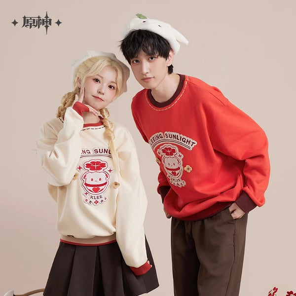 【Genuine】Klee Hoodies MiHoYo Official Genuine Genshin Impact Klee Theme Impression Series Red Hoodies Doujin Klee Cute Top Birthday Gifts