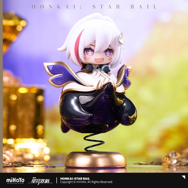 【Genuine】MiHoYo Genuine Honkai Star Rail Topaz Shake Fighter Derivative Products Cosplay Topaz Q-version Figures Garage Kits Ornaments