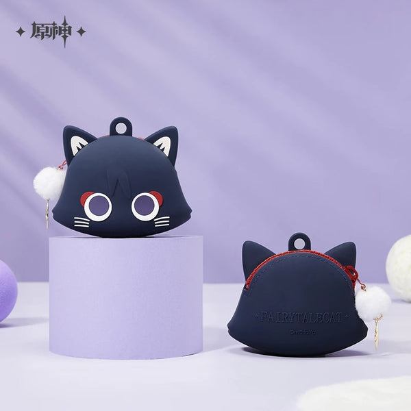 【Genuine】Wanderer Wallet Official Genshin Impact Wanderer Storage Bag Fairy Tale Cat Series Balladeer Mini Silicone Storage Bag