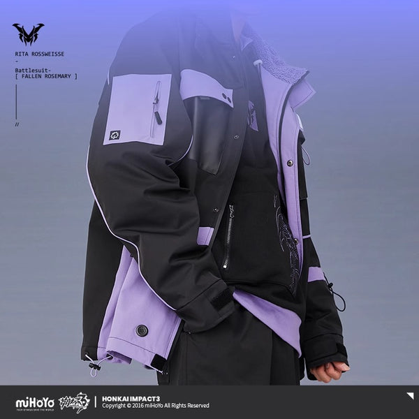 【Genuine】MiHoYo Official Honkai Impact 3rd Cosplay Rita Rossweisse Doujin Fallen Rosemary Theme Couple Thickening Hoodies Birthday Gifts