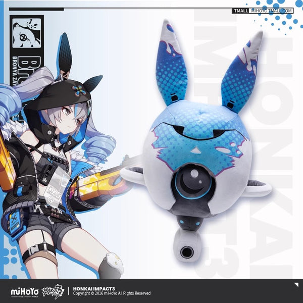 【Genuine】MiHoYo Official Honkai Impact 3 Cosplay Bronya Zaychik Doujin 30cm Mechanical Rabbit Plush Pillow Birthday Xmas Gifts